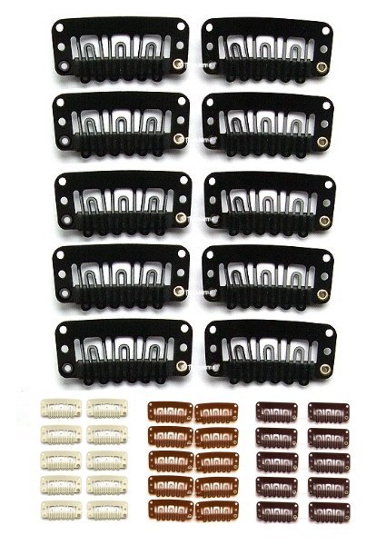 Double Hair Clips, 10 Stück Packung Double Hair Clips, 10 Stück Packung