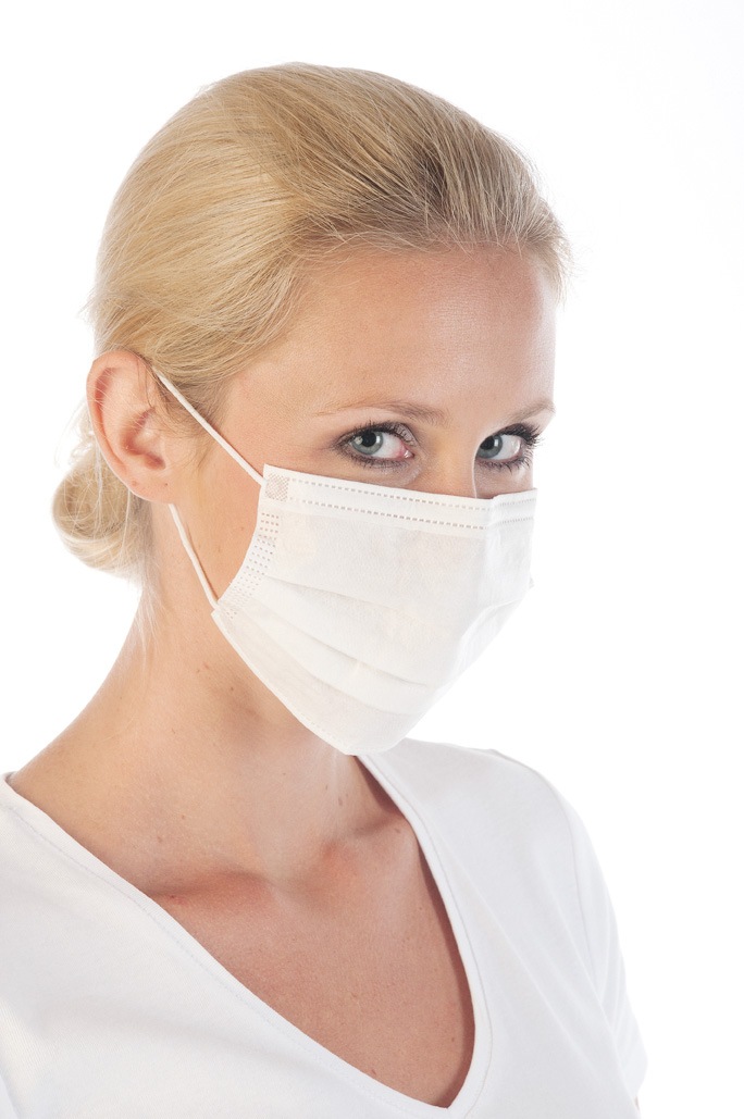 Mundschutz weiss 3-lagig