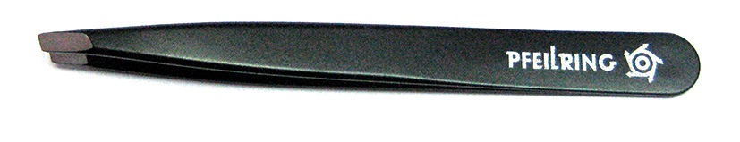 INOX Kosmetikpinzette schwarz matt 9,7cm