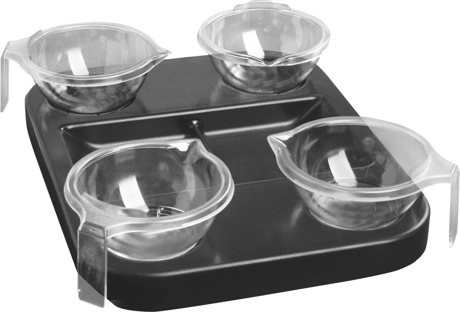 Färbetablett incl. 4 Färbeschale schwarz Färbetablett incl. 4 Färbeschale schwarz